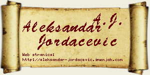 Aleksandar Jordačević vizit kartica